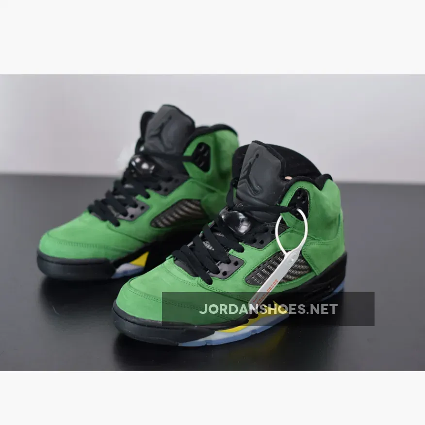 Air Jordan 5 SE "Oregon Ducks" Apple Green/Black/Yellow Strike Air Jordan 5 SE "Oregon Ducks" Apple Green/Black/Yellow Strike
