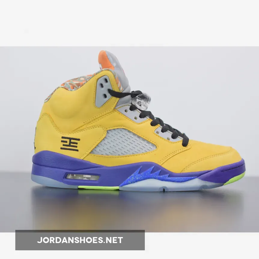 Air Jordan 5 "What The" Varsity Maize/Court Purple-Ghost Green-Solar Orange Air Jordan 5 "What The" Varsity Maize/Court Purple-Ghost Green-Solar Orange