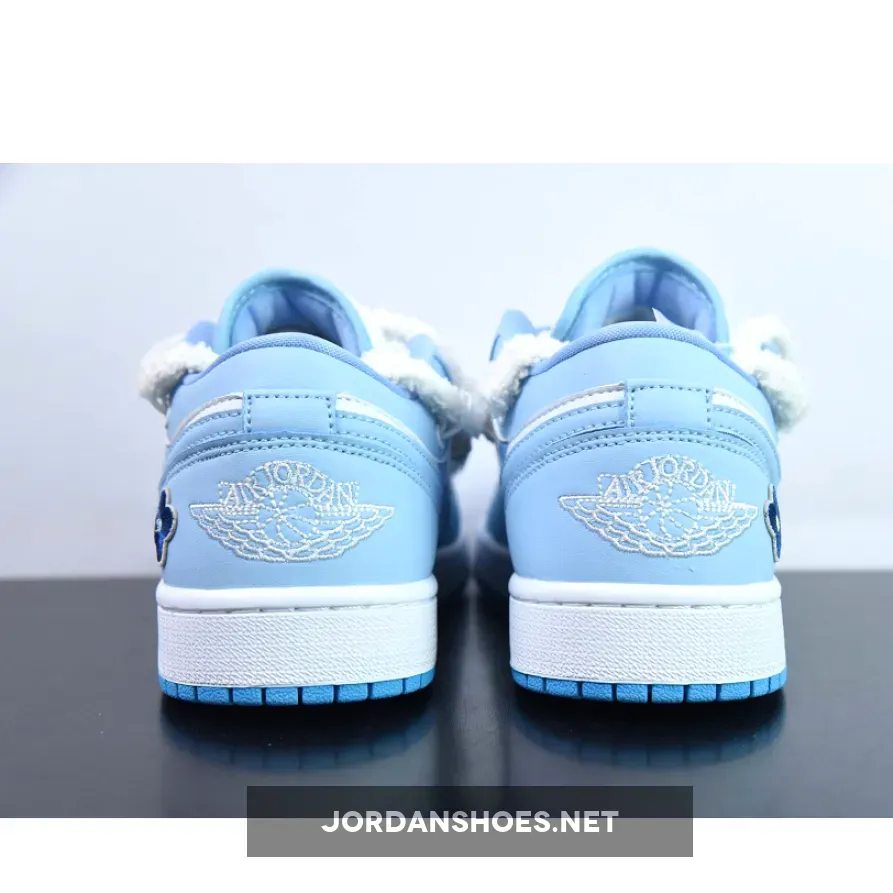 Custom Air Jordan 1 Low "White/Ice Blue Custom Air Jordan 1 Low "White/Ice Blue