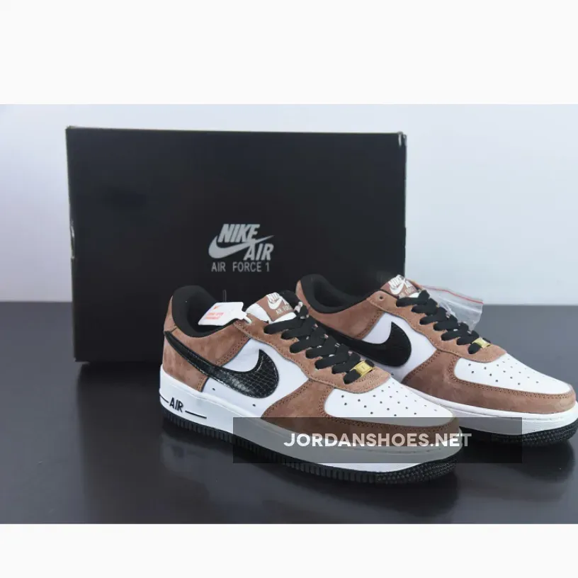 Custom Nike Air Force 1 Low Brown White Black