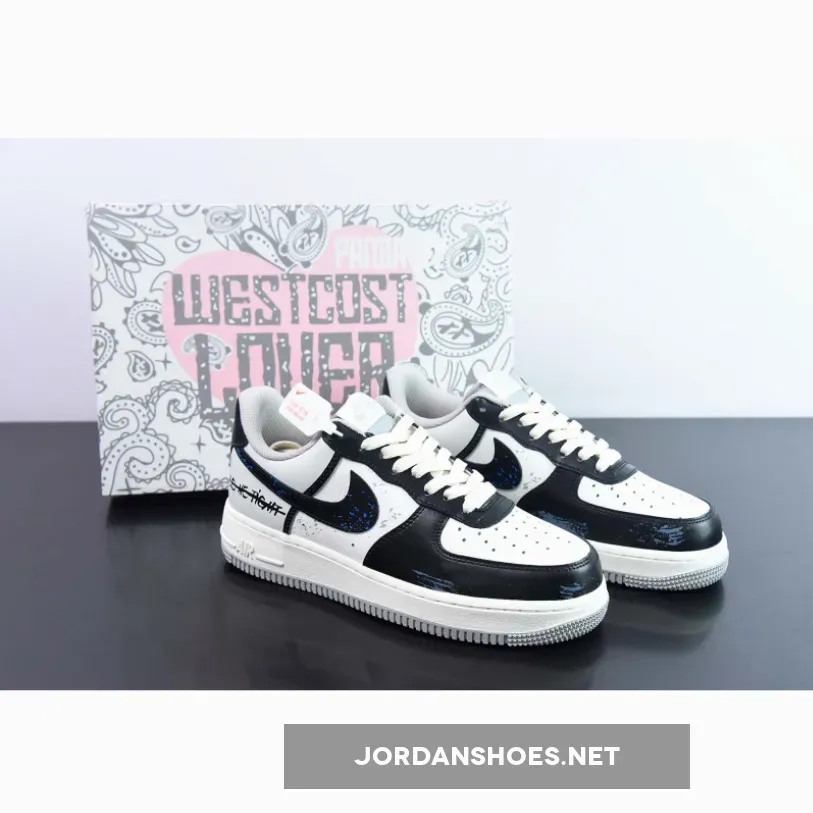 Custom Nike Air Force 1 Low Black White