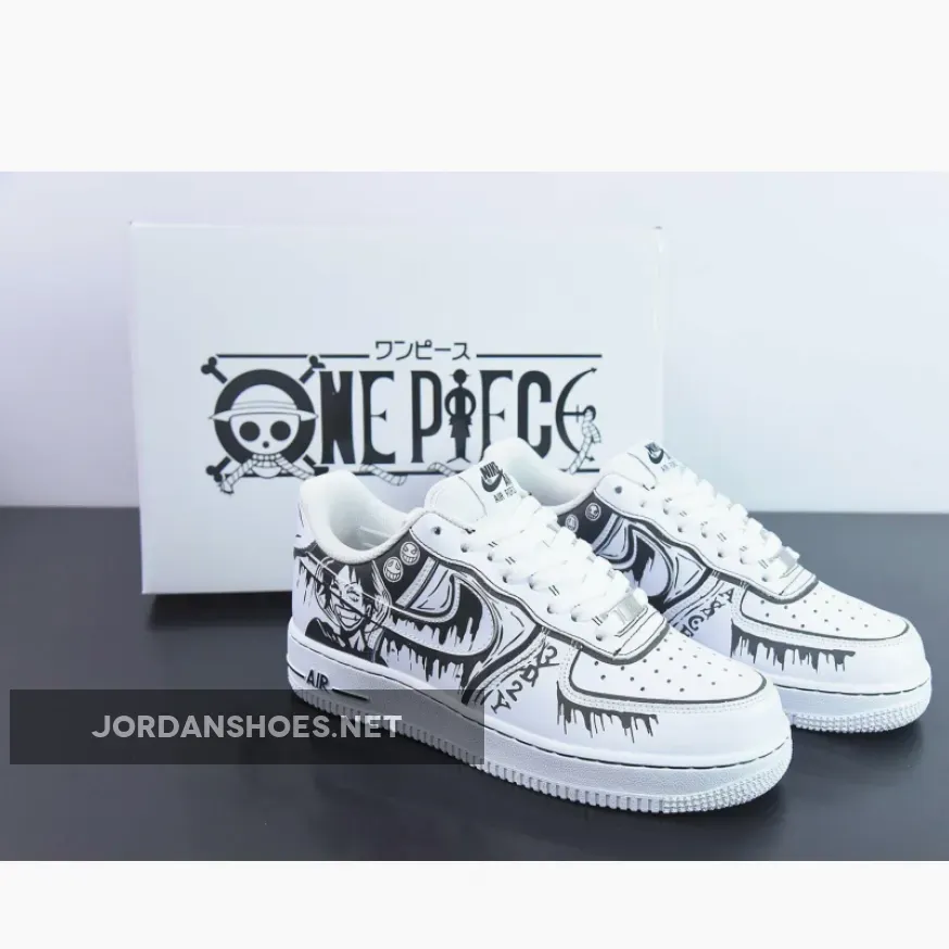 Custom Nike Air Force 1 Low "One Piece" White Black