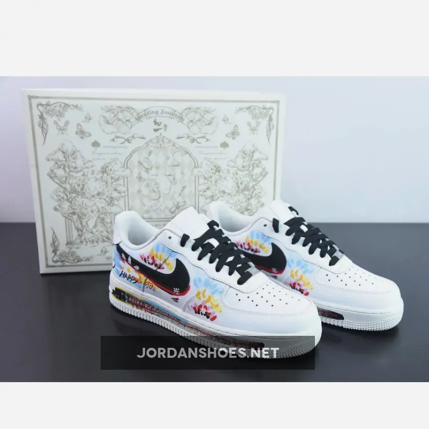 Custom Nike Air Force 1 Low White Black Multi