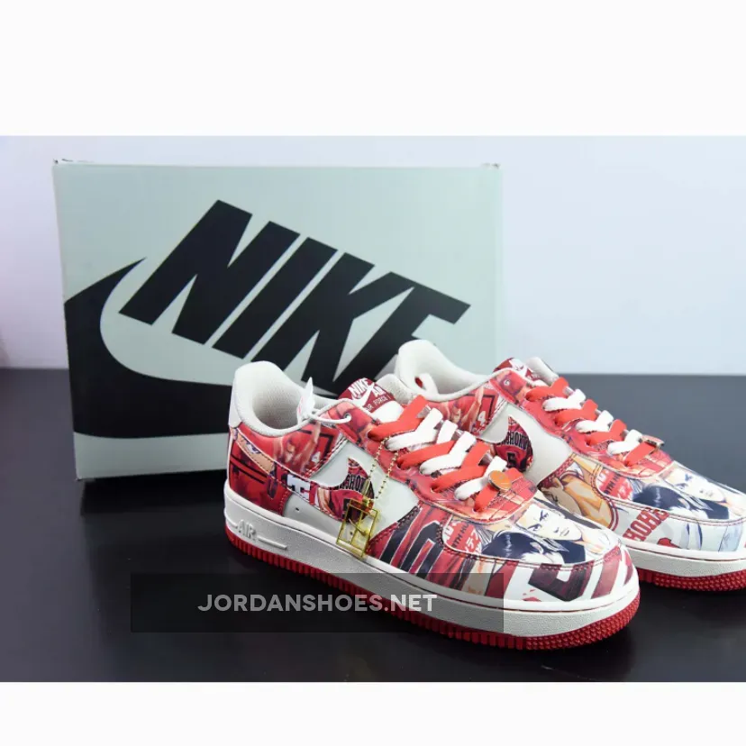 Custom Nike Air Force 1 Slum Dunk White Red