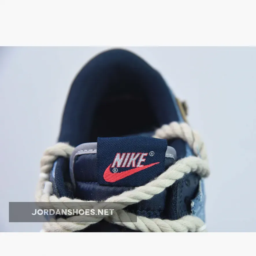 Custom Nike Dunk Low Denim Navy Blue Custom Nike Dunk Low Denim Navy Blue