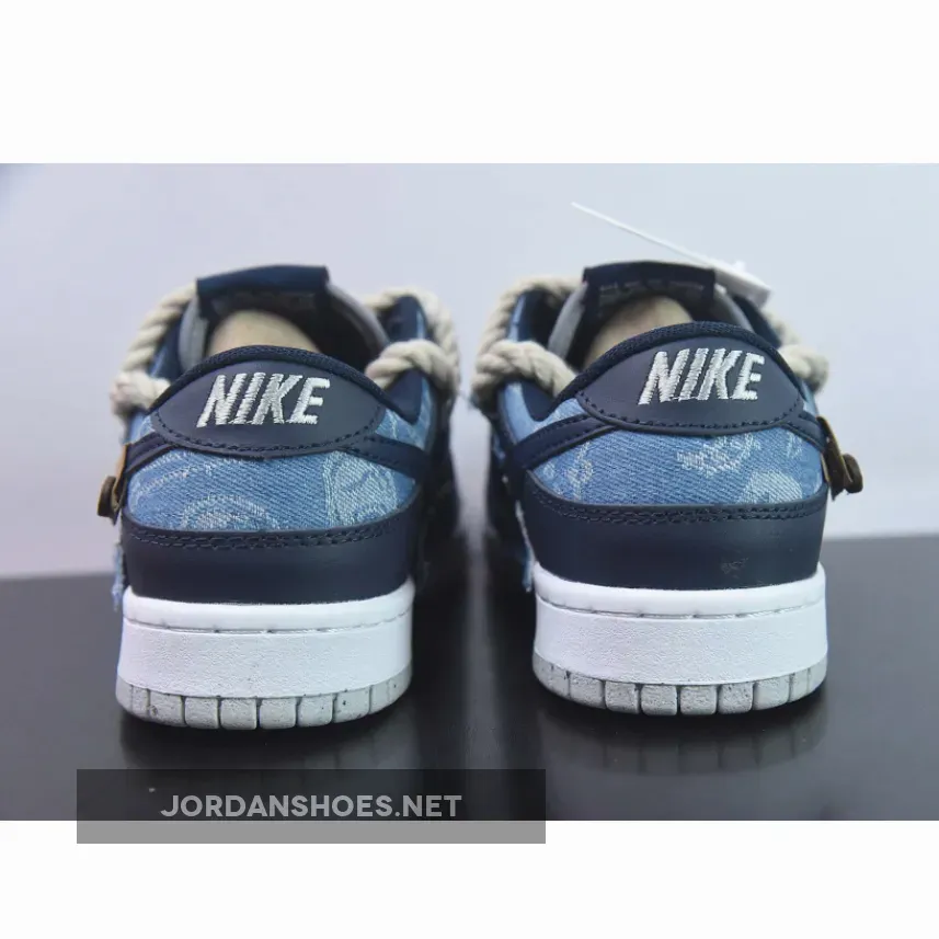 Custom Nike Dunk Low Denim Navy Blue Custom Nike Dunk Low Denim Navy Blue