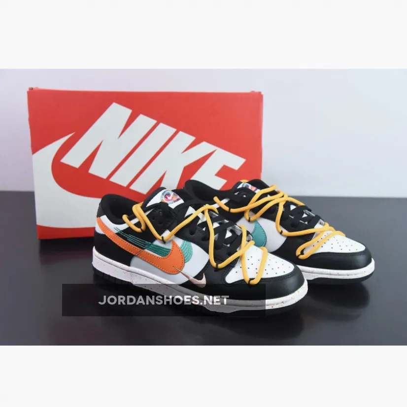 Custom Nike Dunk Low ‘Multiple Swooshes’ White/Rush Pink-Teal