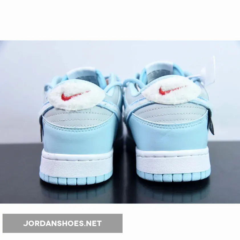 Custom Nike Dunk Low Retro Fleece Swoosh Worn Blue Custom Nike Dunk Low Retro Fleece Swoosh Worn Blue