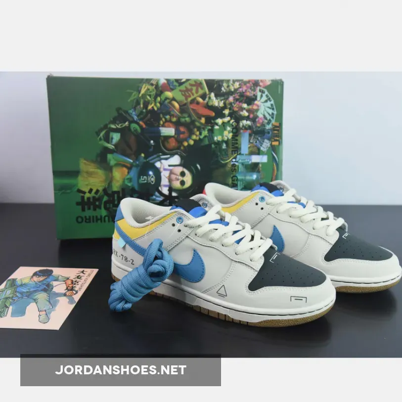 Custom Nike Dunk Low ‘RX-78-2’ Sail Black Yellow Blue