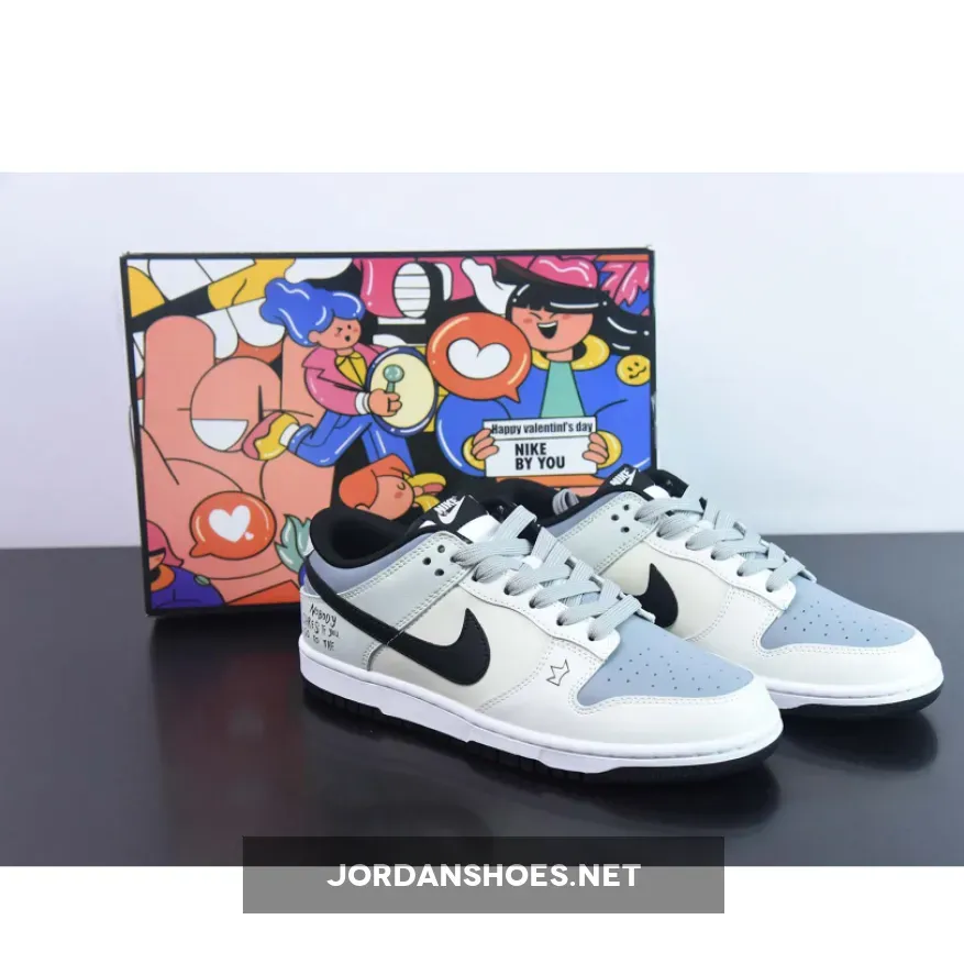 Custom Nike Dunk Low White Blue Black