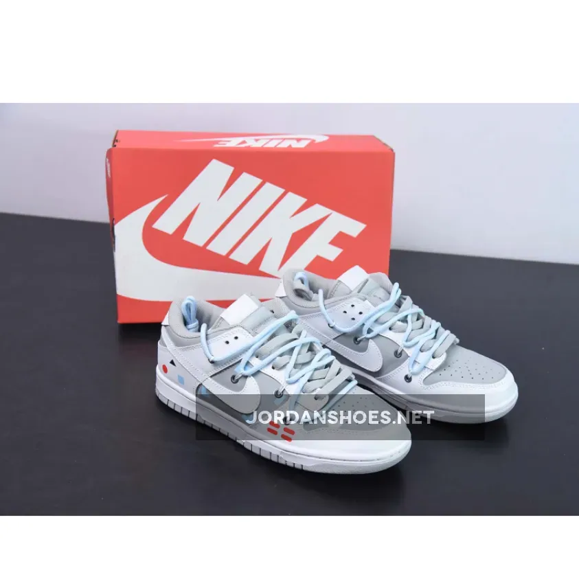 Custom Nike SB Dunk Low White Cool Grey
