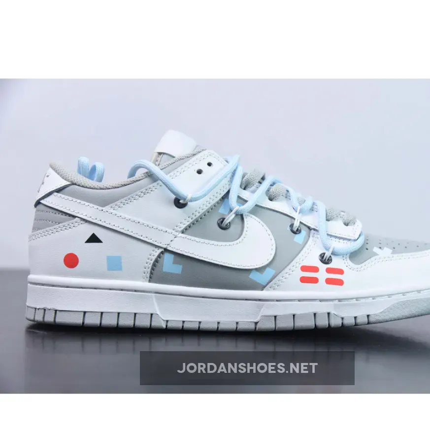 Custom Nike SB Dunk Low White Cool Grey Custom Nike SB Dunk Low White Cool Grey