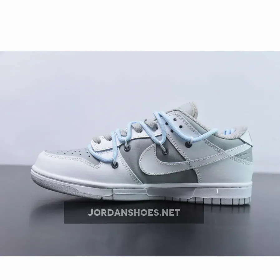 Custom Nike SB Dunk Low White Cool Grey Custom Nike SB Dunk Low White Cool Grey