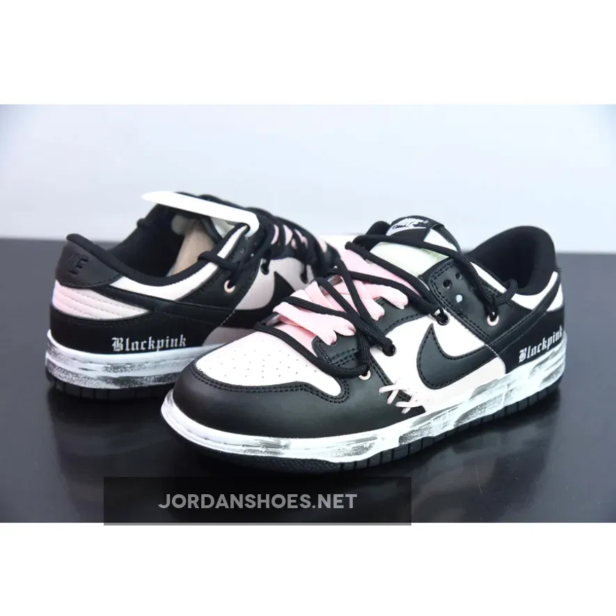 Custom Nike WMNS Dunk Low Black Pink Custom Nike WMNS Dunk Low Black Pink