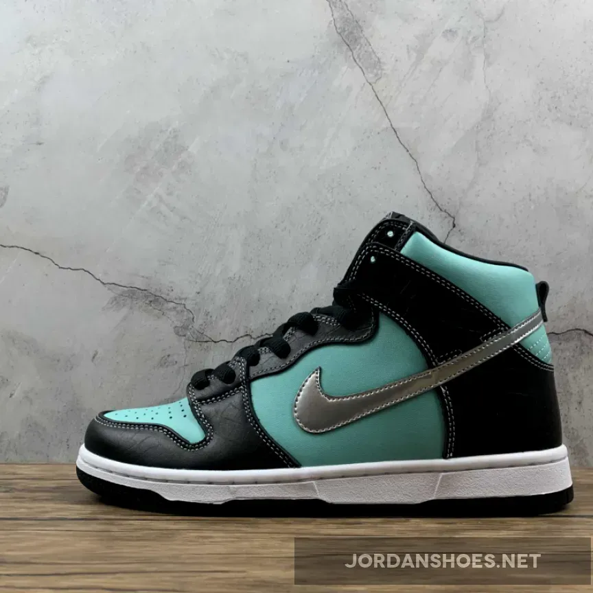 Diamond Supply Co. x Nike SB Dunk High Aqua/Chrome-Black