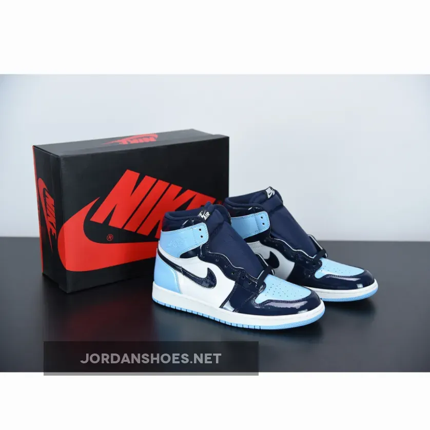 Jordan 1 Retro High UNC Patent Blue Chill WMNS