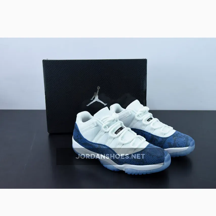 Jordan 11 Low Blue Snakeskin