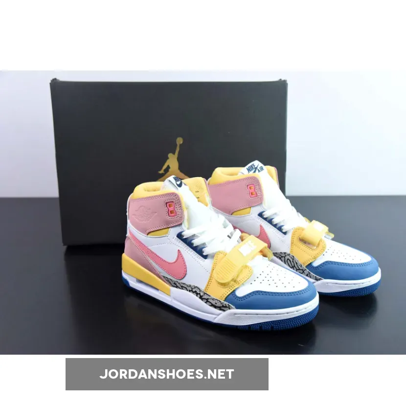 Jordan Legacy 312 White Coral Pink French Blue