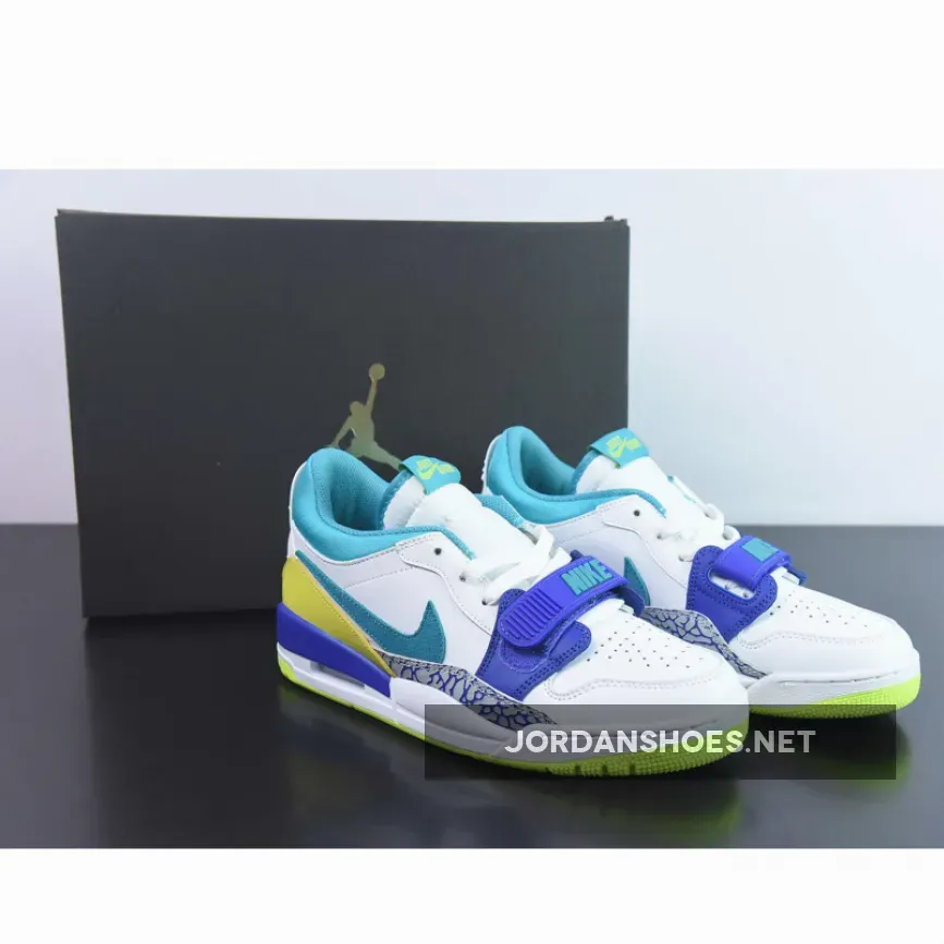 Just Don x Jordan Legacy 312 Low White/Ultramarine-Neon Yellow