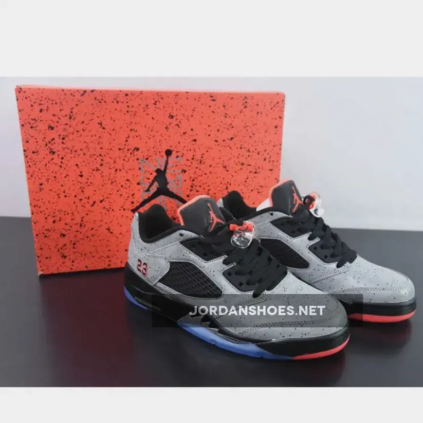 Neymar x Air Jordn 5 Retro Low Reflective Silver/Infrared 23-Black
