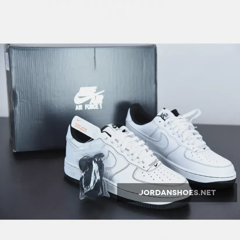 Nike Air Force 1 ’07 "Contrast Stitch" White Black