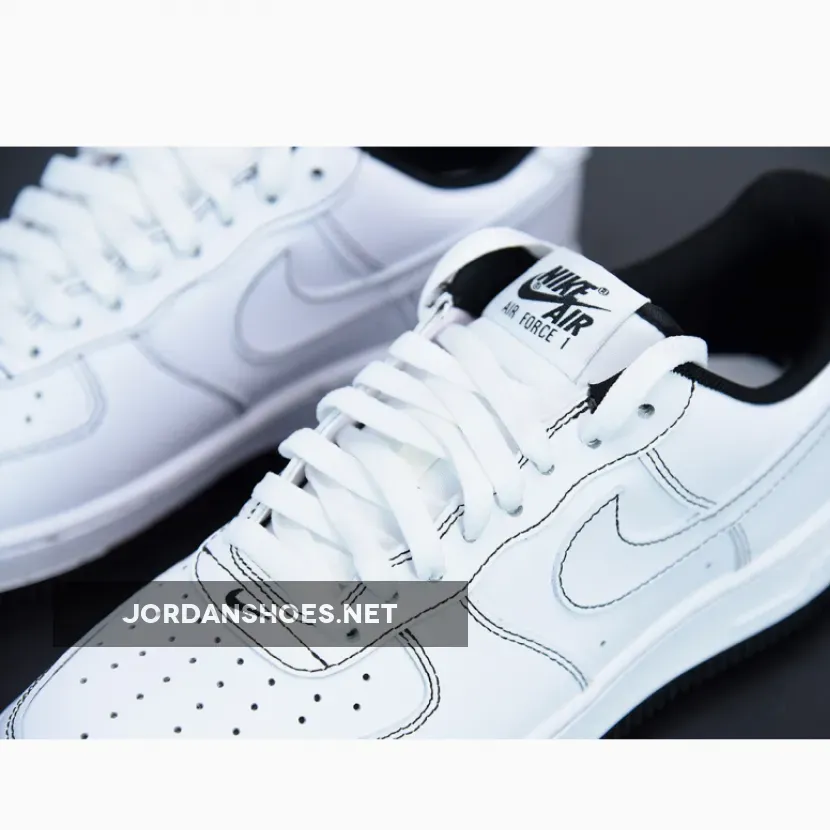 Nike Air Force 1 ’07 "Contrast Stitch" White Black Nike Air Force 1 ’07 "Contrast Stitch" White Black