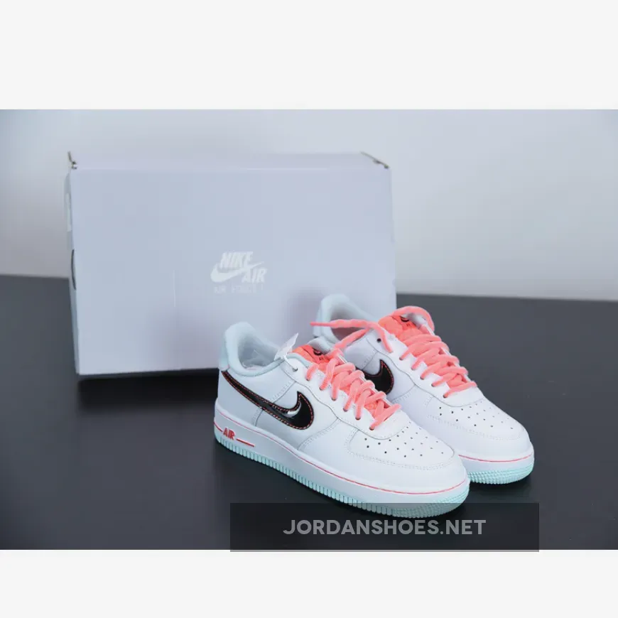 Nike Air Force 1 07 LV8 GS White Flash Crimson Atomic Pink For Womens
