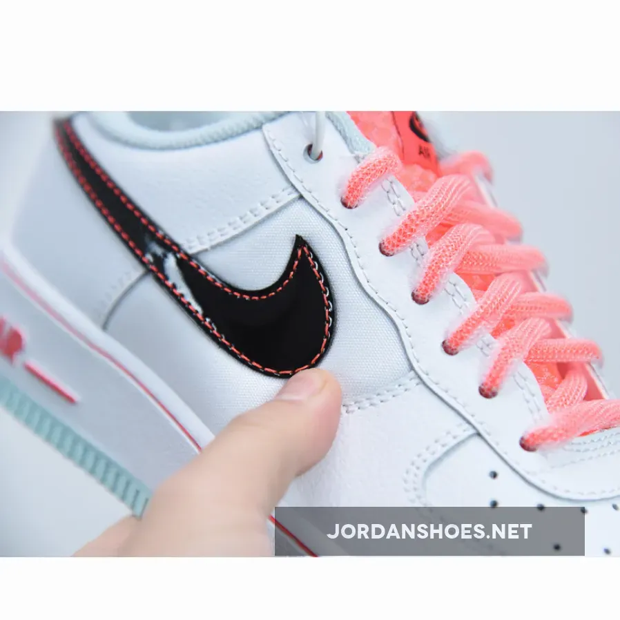 Nike Air Force 1 07 LV8 GS White Flash Crimson Atomic Pink For Womens Nike Air Force 1 07 LV8 GS White Flash Crimson Atomic Pink For Womens