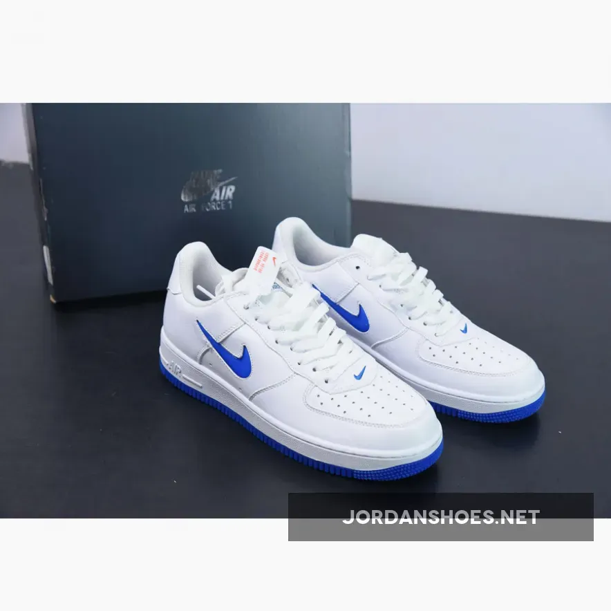 Nike Air Force 1 Low "Color of the Month" White Royal Jewel