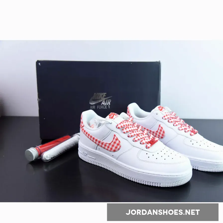 Nike Air Force 1 Low Gingham Plaid Red