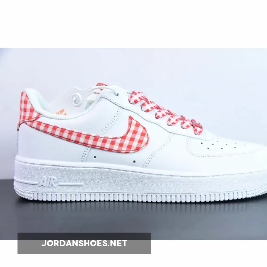 Nike Air Force 1 Low Gingham Plaid Red Nike Air Force 1 Low Gingham Plaid Red