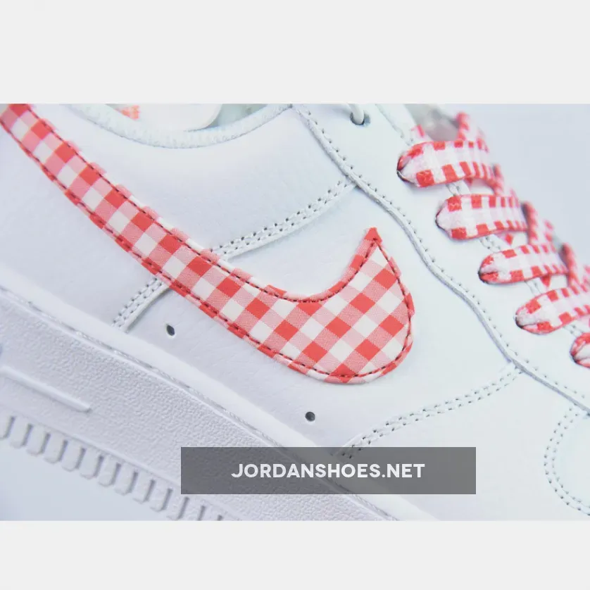 Nike Air Force 1 Low Gingham Plaid Red Nike Air Force 1 Low Gingham Plaid Red