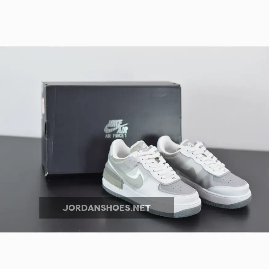 Nike Air Force 1 Shadow White/Particle Grey-Grey Fog-Photon Dust