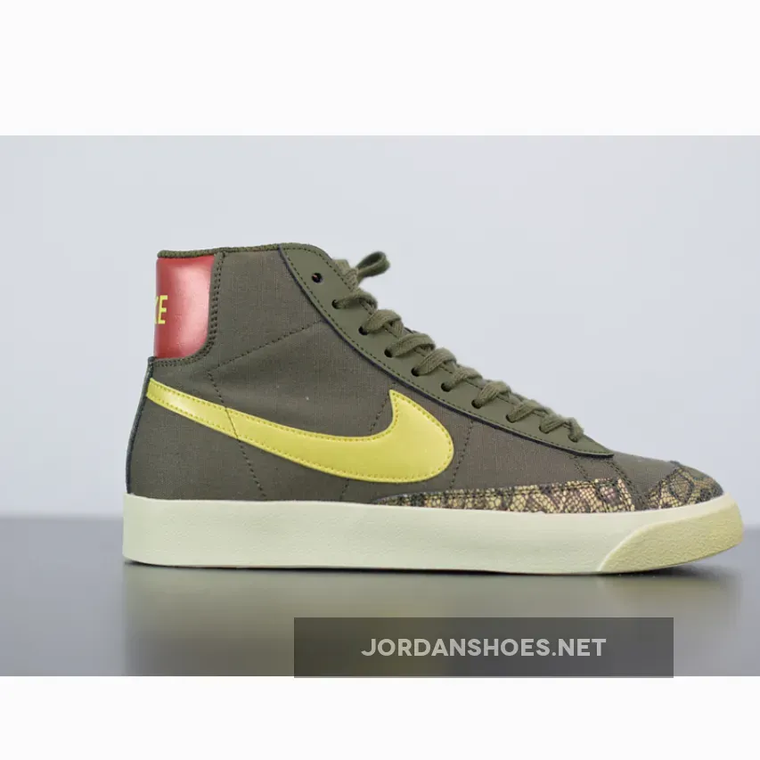 Nike Blazer Mid ’77 "Olive Snakeskin" Medium Olive/Lemon Venom-Fossil Nike Blazer Mid ’77 "Olive Snakeskin" Medium Olive/Lemon Venom-Fossil