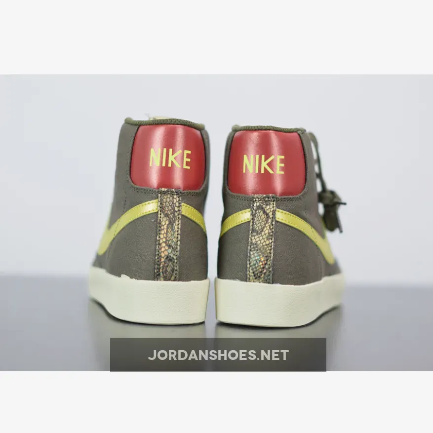 Nike Blazer Mid ’77 "Olive Snakeskin" Medium Olive/Lemon Venom-Fossil Nike Blazer Mid ’77 "Olive Snakeskin" Medium Olive/Lemon Venom-Fossil