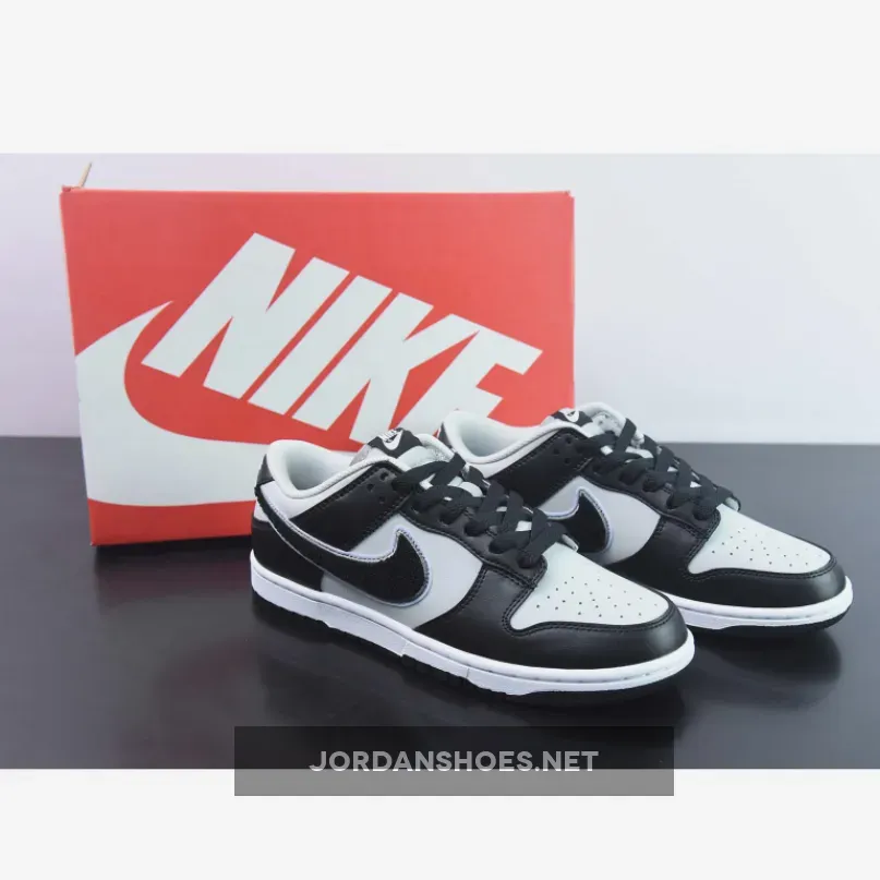 Nike Dunk Low Chenille Swoosh Grey Black