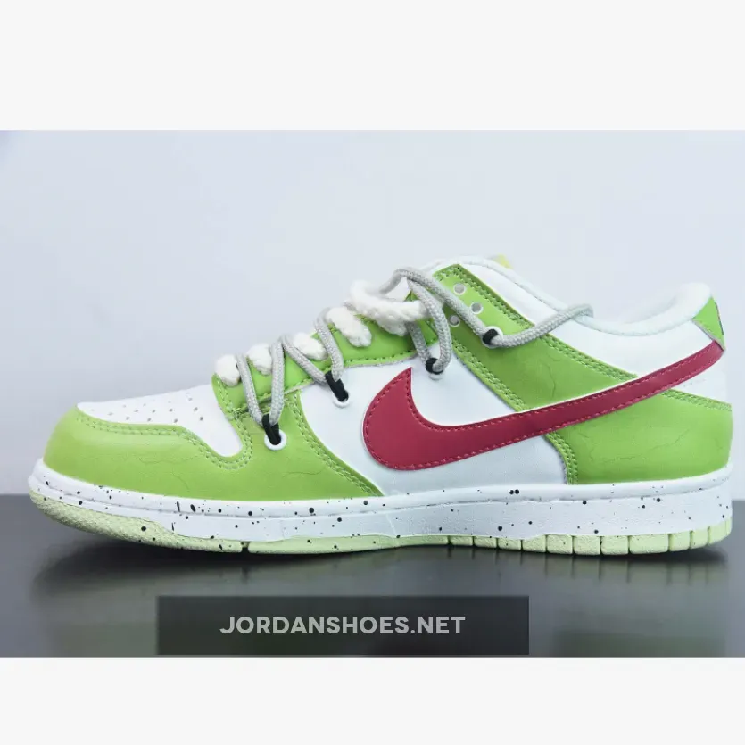 Nike Dunk Low Custom Green White Red Nike Dunk Low Custom Green White Red