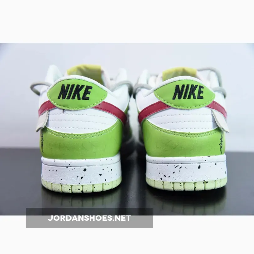 Nike Dunk Low Custom Green White Red Nike Dunk Low Custom Green White Red