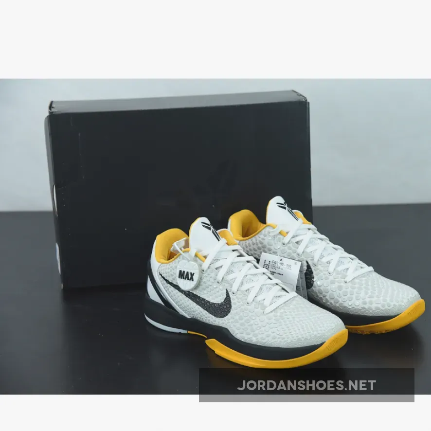 Nike Kobe 6 Protro White/Neutral Grey-Del Sol-Black