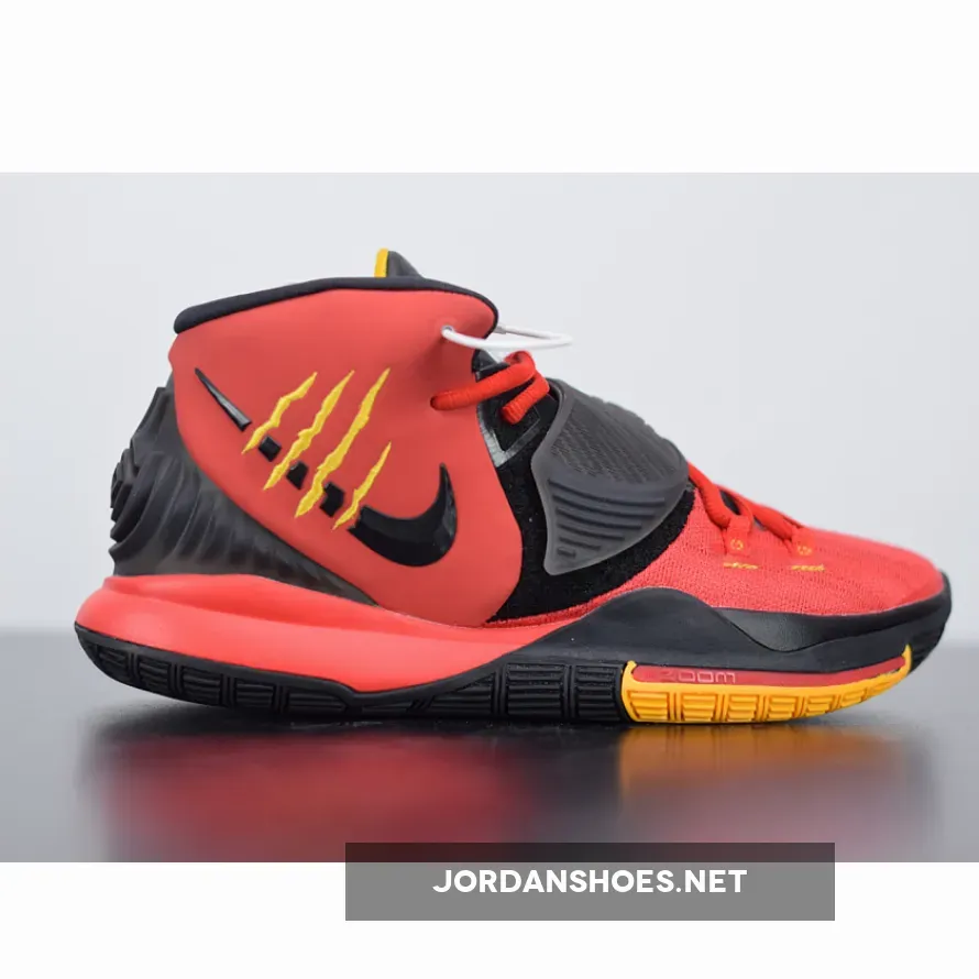 Nike Kyrie 6 "Bruce Lee" Comet Red/Black-Metallic Silver-Del Sol Nike Kyrie 6 "Bruce Lee" Comet Red/Black-Metallic Silver-Del Sol