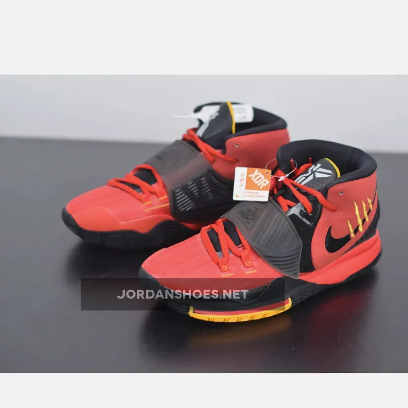 Nike Kyrie 6 "Bruce Lee" Comet Red/Black-Metallic Silver-Del Sol Nike Kyrie 6 "Bruce Lee" Comet Red/Black-Metallic Silver-Del Sol