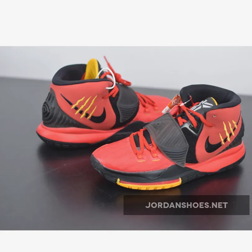 Nike Kyrie 6 "Bruce Lee" Comet Red/Black-Metallic Silver-Del Sol Nike Kyrie 6 "Bruce Lee" Comet Red/Black-Metallic Silver-Del Sol