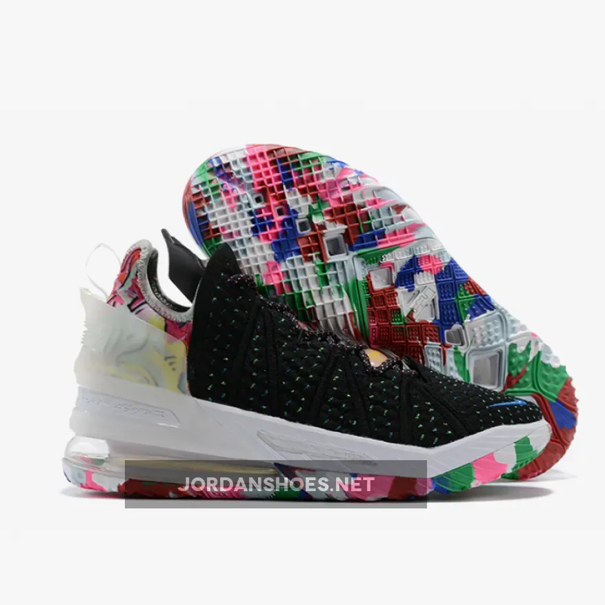 Nike LeBron 18 "James Gang" Black/Pink Blast-Multi-Color