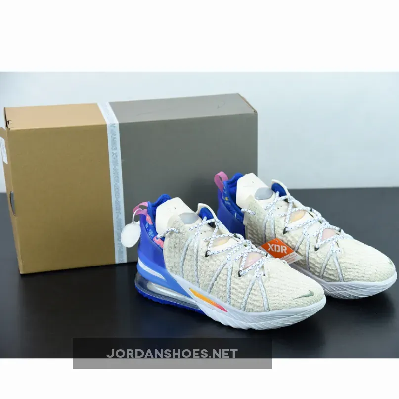 Nike LeBron 18 "Los Angeles By Day" Light Cream/Game Royal