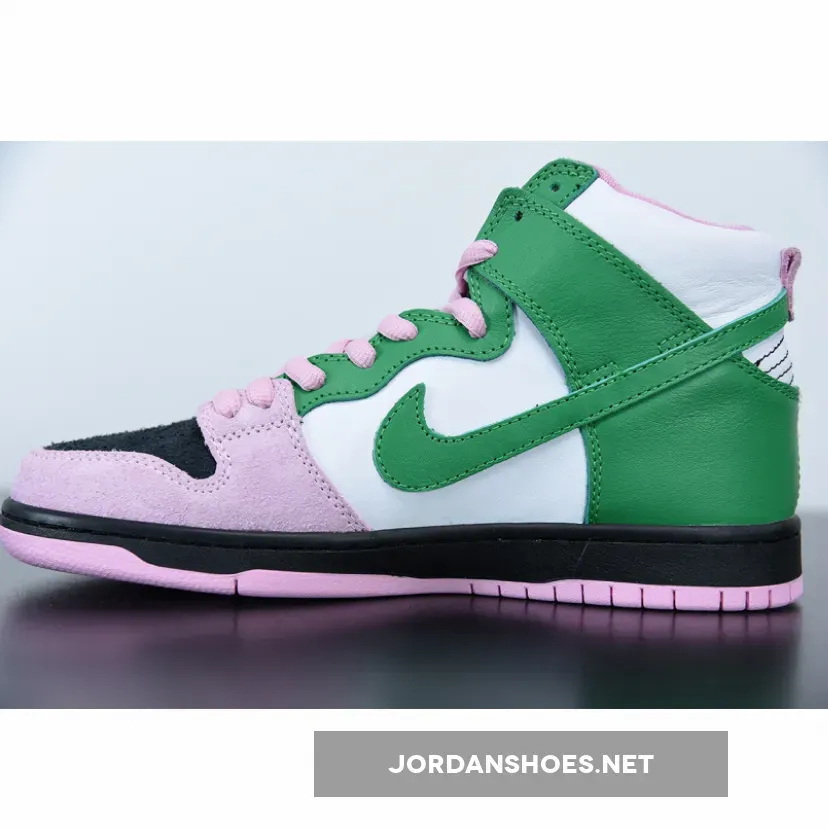 Nike SB Dunk High "Invert Celtics" Black/Pink Rise-Lucky Green Nike SB Dunk High "Invert Celtics" Black/Pink Rise-Lucky Green