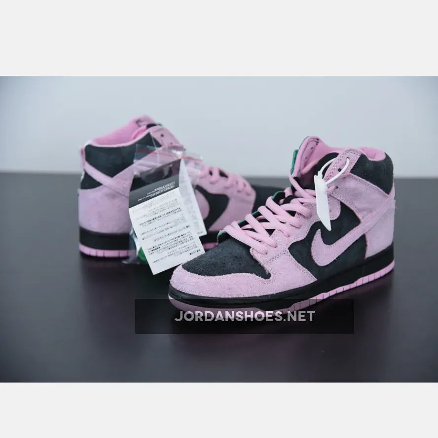 Nike SB Dunk High "Invert Celtics" Black/Pink Rise-Lucky Green Nike SB Dunk High "Invert Celtics" Black/Pink Rise-Lucky Green