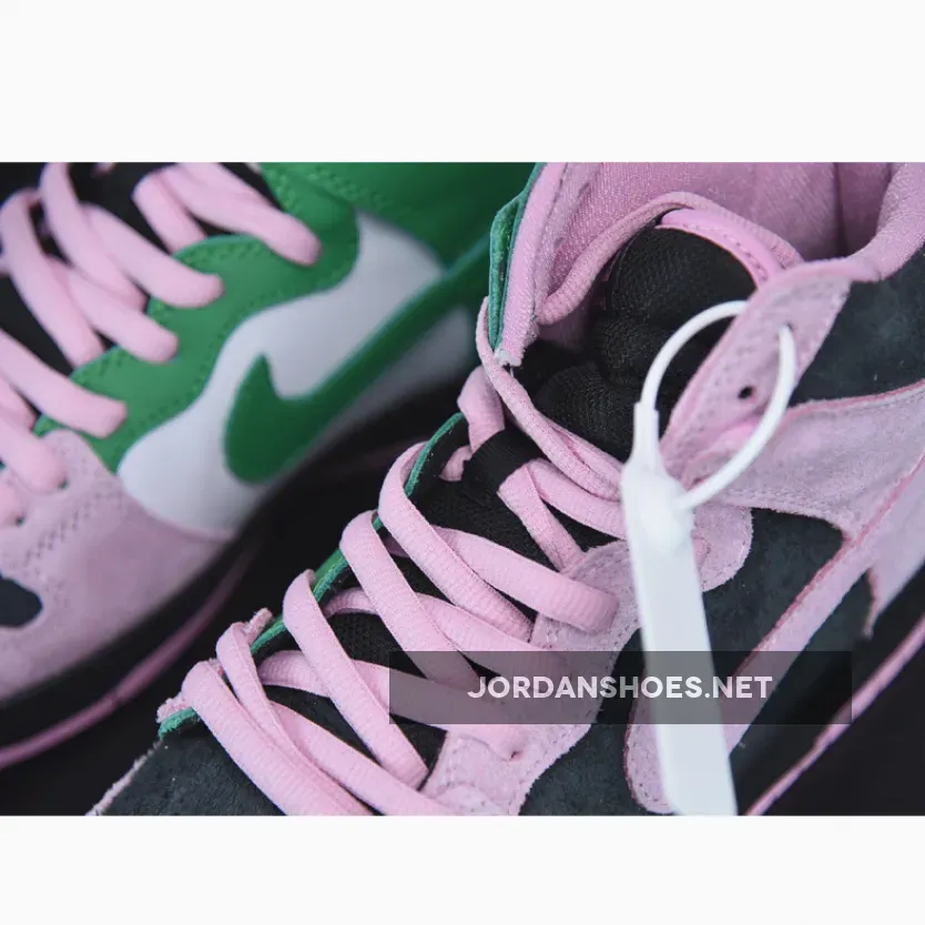 Nike SB Dunk High "Invert Celtics" Black/Pink Rise-Lucky Green Nike SB Dunk High "Invert Celtics" Black/Pink Rise-Lucky Green
