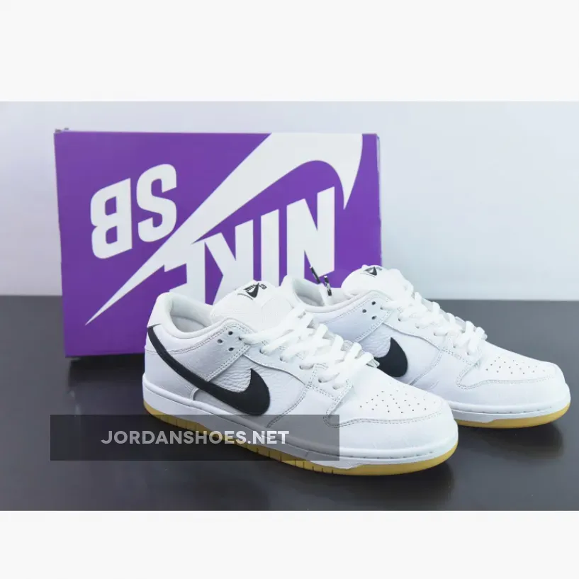 Nike SB Dunk Low White/Black-Gum Light Brown