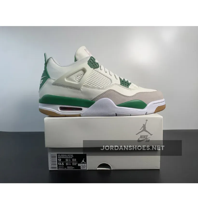 Nike SB x Air Jordan 4 Sail Pine Green Nike SB x Air Jordan 4 Sail Pine Green