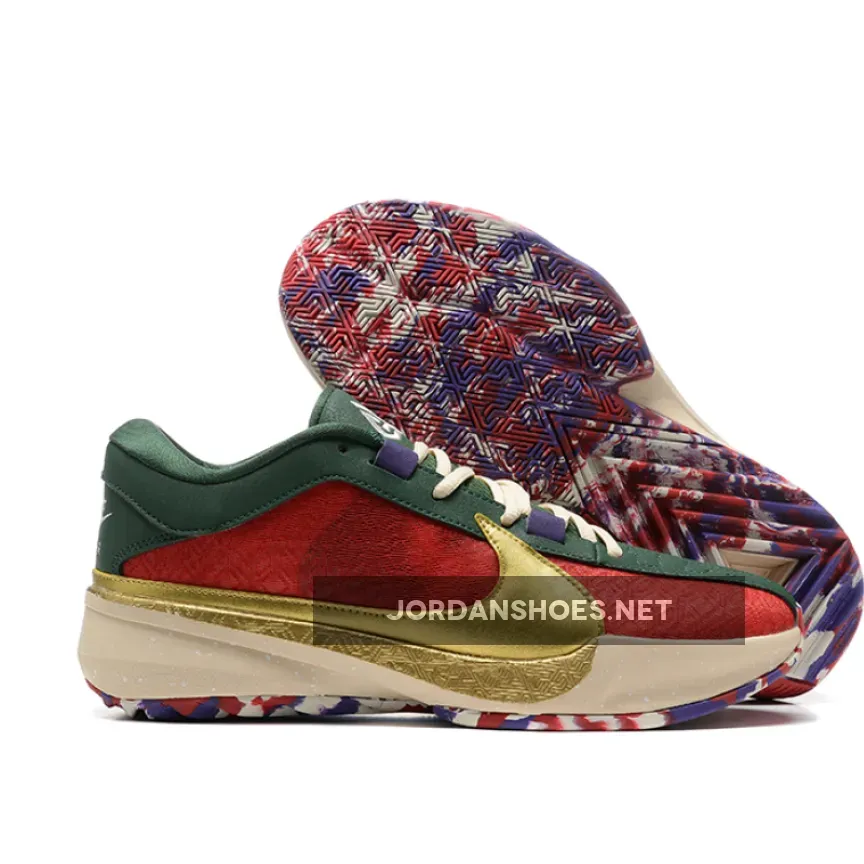 Nike Zoom Freak 5 "Bucks" Gym Red/Metallic Gold-Fir-Court Purple